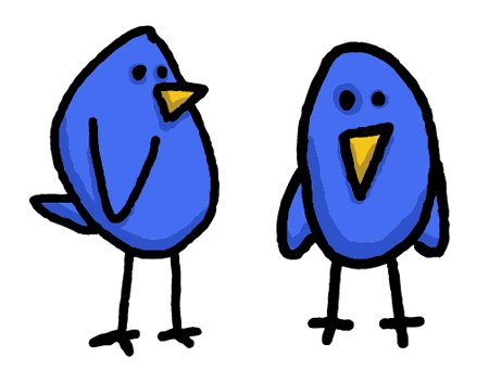 free vector 8 Cute & Simple Twitter Bird Graphics
